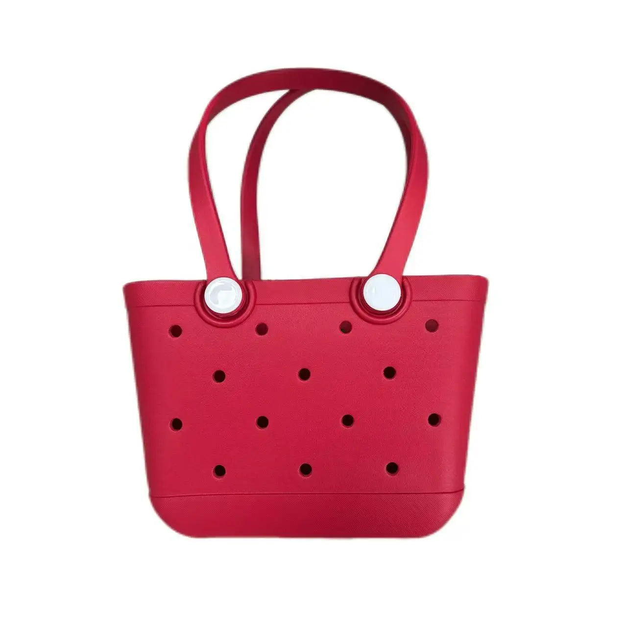 EVA Medium Oval Beach Bag – Waterproof Large Capacity Hollow Design Handbag, Fashion Sports Style Portable Open Mouth Tote