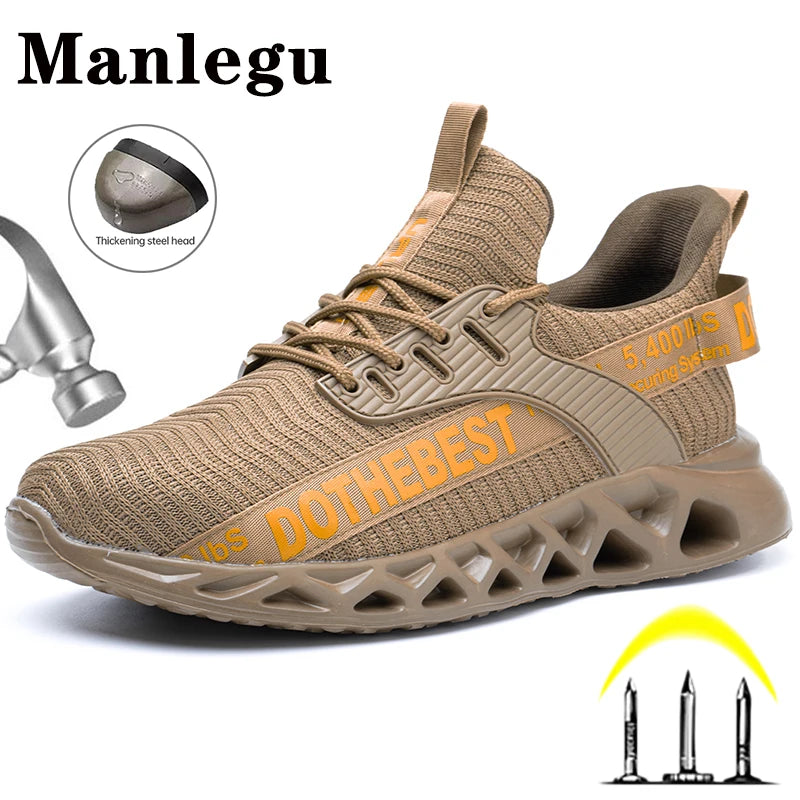 Steel Toe Safety Shoes for Men & Women – Lightweight Puncture-Proof Work Sneakers, Unisex Construction Boots