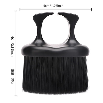Ring Neck Hair Duster Brush - Soft Barber Hair Cutting Cleaning Brush for Removing Loose Hair & Salon Use
