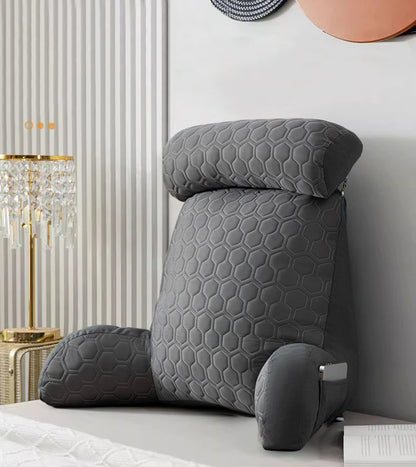 Triangle Reading Pillow – Cooling Latex Wedge Cushion, Removable & Washable Backrest for Sofa & Bed