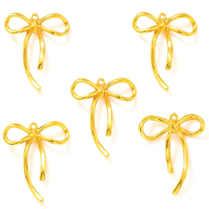 20pcs Bow Knot Charms - 20x25mm Pendant Beads for DIY Bracelet & Necklace Jewelry Making