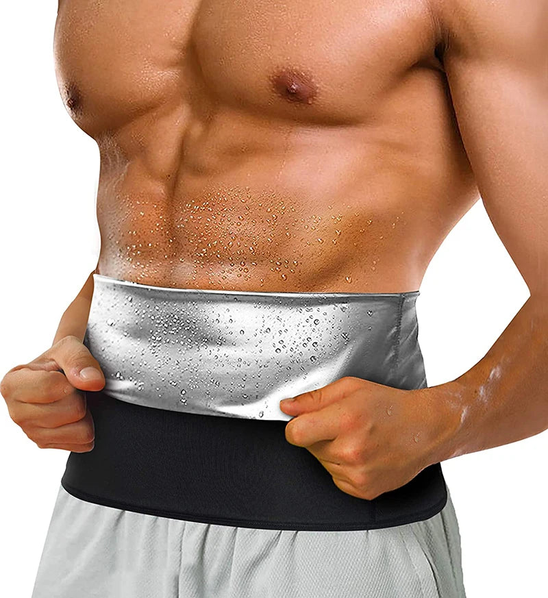 Men's Slimming Waist Trainer Belt – Sauna Sweat Body Shaper & Belly Fat Burner Wrap
