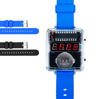 LED DIY Electronic Watch Kit - Digital Tube Clock Soldering & Assembly Project Kit