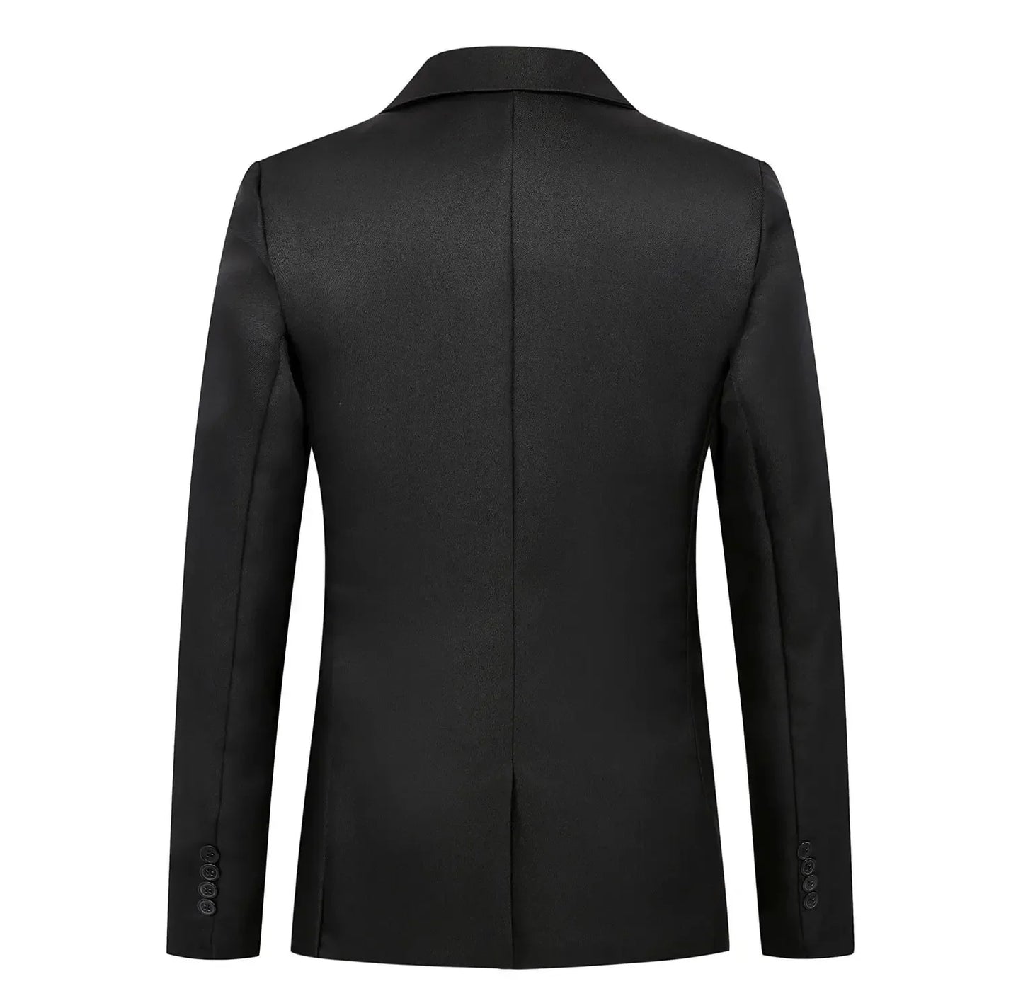Men’s Casual Business Slim Fit Suit Jacket — Trendy Autumn Single-Button Formal Blouse, Non-Iron Solid Color