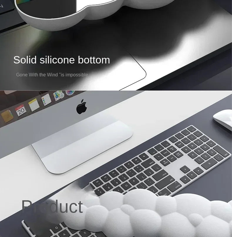Memory Foam Mouse Pad with Wrist Rest – Anti-Slip Keyboard Cloud Desk Pad for Office & Gamer Comfort