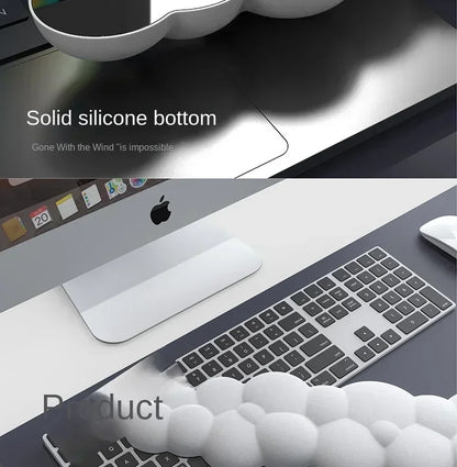 Memory Foam Mouse Pad with Wrist Rest – Anti-Slip Keyboard Cloud Desk Pad for Office & Gamer Comfort