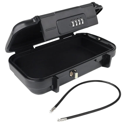 Portable Travel Safe Lock Box – Waterproof Anti-Theft Gym & Beach Box with Combination Lock and Removable Chain