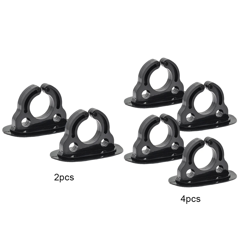 2/4PCS Paddle Storage Holders – Plastic Rubber Clips for Kayak, Canoe, Rowing & Inflatable Boat Oar Keeper