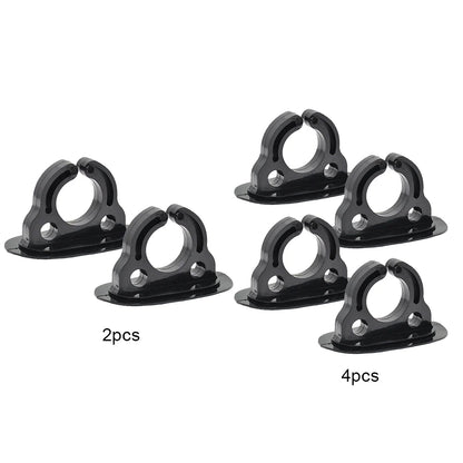 2/4PCS Paddle Storage Holders – Plastic Rubber Clips for Kayak, Canoe, Rowing & Inflatable Boat Oar Keeper