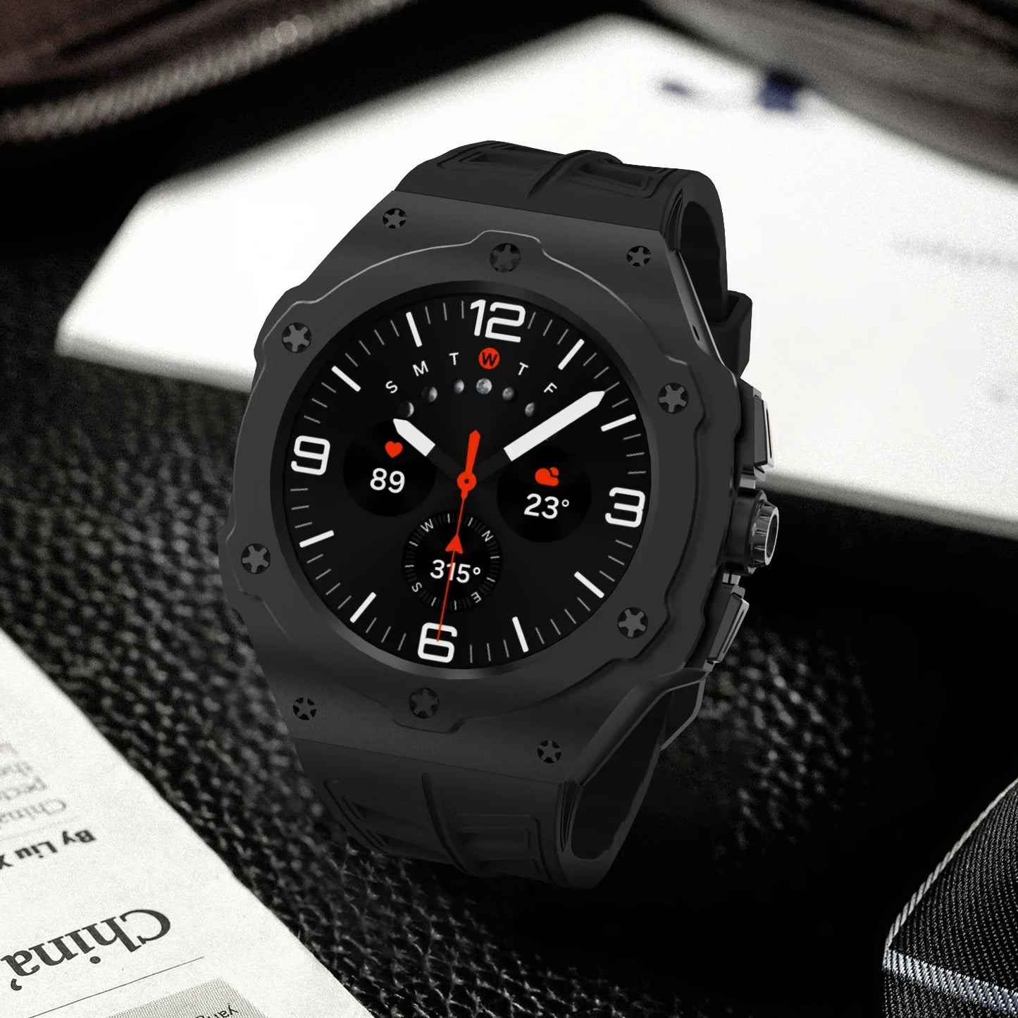 Luxury Carbon Case & Rubber Strap Kit – Samsung Galaxy Watch Ultra 47mm Accessories