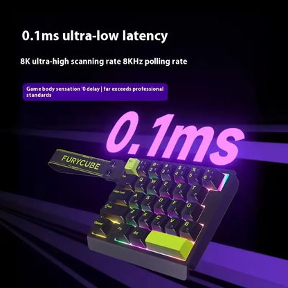 FURYCUBE M30HE Mechanical Gaming Keyboard - Magnetic Switch, 8K Polling, 0.1ms Rapid Trigger, RGB & Hot-Swap Design