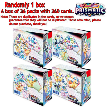 360-Piece Pokémon Trading Card Game Set - Destined Rivals, Prismatic Evolutions, Black Bolt, Scarlet & Violet 151 and Ultra Prism Booster Cards