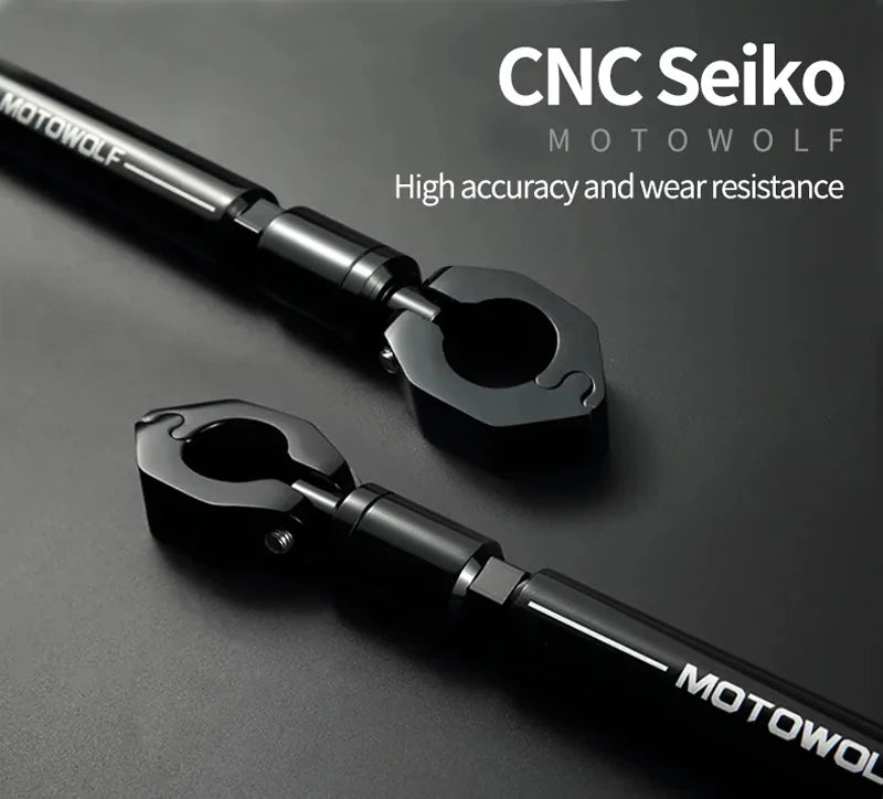 22mm CNC Aluminum Motorcycle & Scooter Crossbar – Reinforced Mount Bracket for Phone, GPS, Spotlight & Headlights