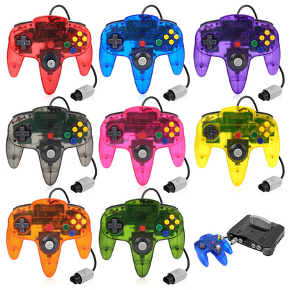 Wired Transparent N64 Gamepad Controller – Joystick for Nintendo 64 Console Accessories