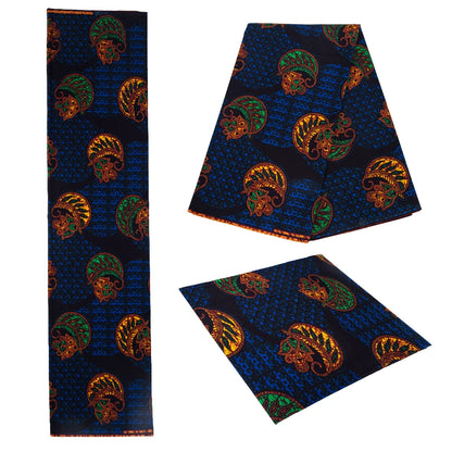 Fashion Ankara African Wax Fabric - 100% Cotton Real Wax Pagne for Long Dresses, Sewing & Crafts