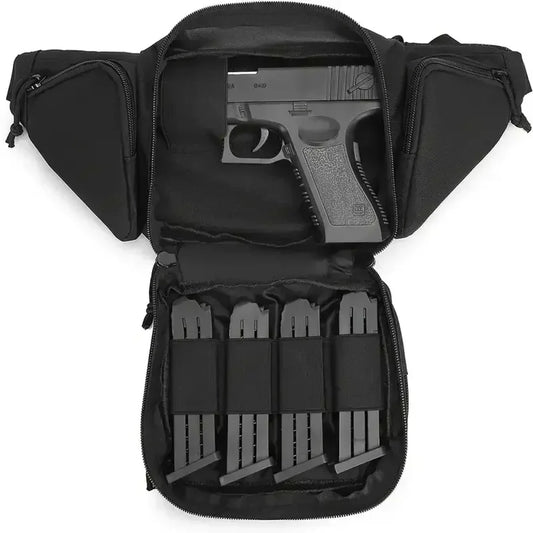 Classic Tactical Concealed Carry Fanny Pack – Durable Oxford Fabric Waist Bag with Gun Holster & Magazine Pouch, Zipper Closure