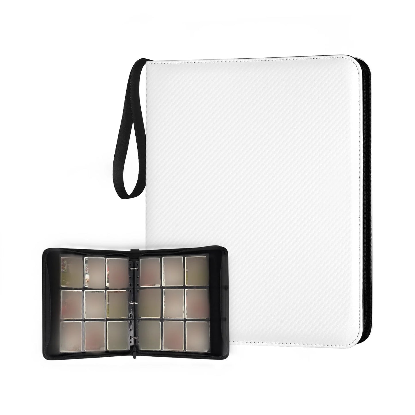 900 Pocket Card Binder Sleeves with Zipper, Double-Sided Card Holder Case for TCG CCG Storage (Black)