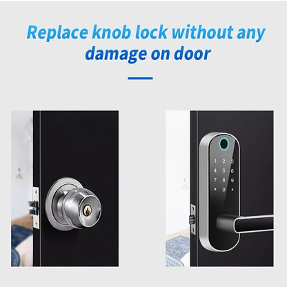 Smart Fingerprint Door Lock – Keyless WIFI Digital Touchscreen, App Remote Control, NFC, IP67 Waterproof, Includes 2 IC Cards