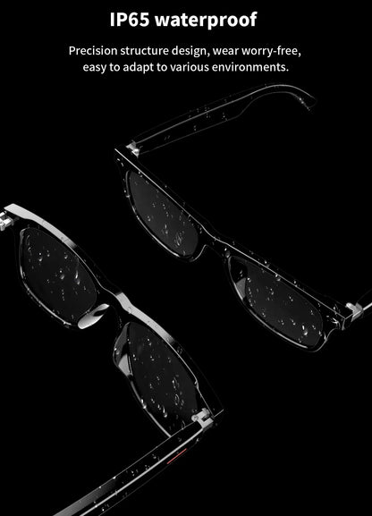 Hiwego Camera Smart Music Sunglasses – Wireless Bluetooth Headset with HIFI Sound, Earphones, Hands-Free Call & Driving Glasses