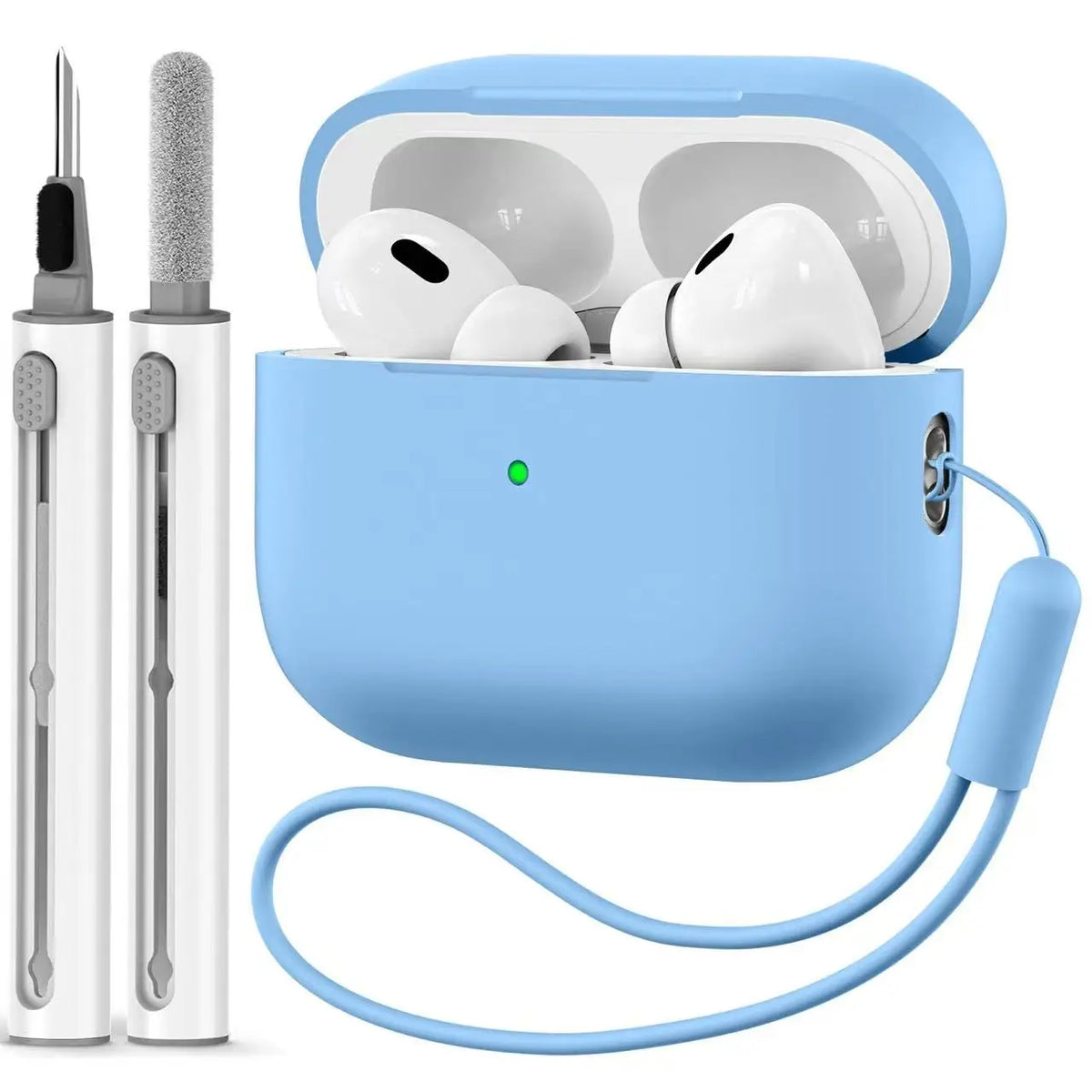 AirPods Pro 2 Silicone Case Cover - Soft Protective Case with Cleaning Kit for Apple AirPods Pro 2nd Generation