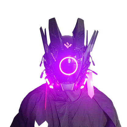 JAUPTO Punk Mask Helmet Cosplay for Men – Futuristic Techwear for Halloween, Party & Music Festival Accessories