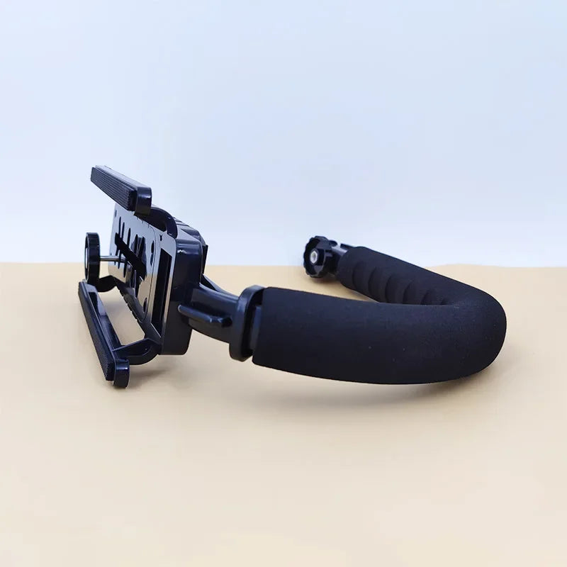 U-Shaped Handheld Camera Stabilizer — Video Grip for DSLR, Nikon, Sony, SLR, and GoPro, Portable Steadicam