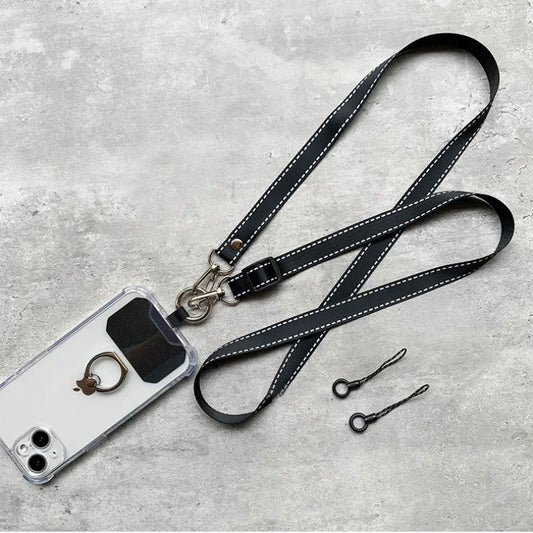 Simplicity Crossbody Cell Phone Lanyard – Adjustable Neck Strap with Universal Clip Gasket, Anti-Lost Mobile Phone Lanyard