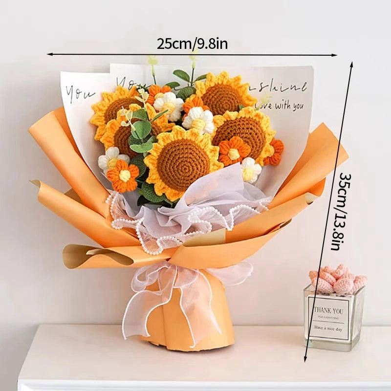 Graduation Bouquet 2025 – Crochet & Knitted Artificial Flowers for Wedding, Valentine’s & Special Occasion Gifts