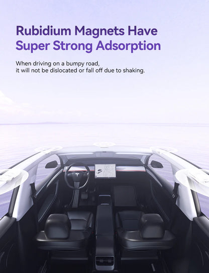 YZ Magnetic Suction Clip Sun Shades for Tesla Model 3/Y Highland 2021-2025 – Front & Rear Glass Roof Sunroof Skylight Sunshade