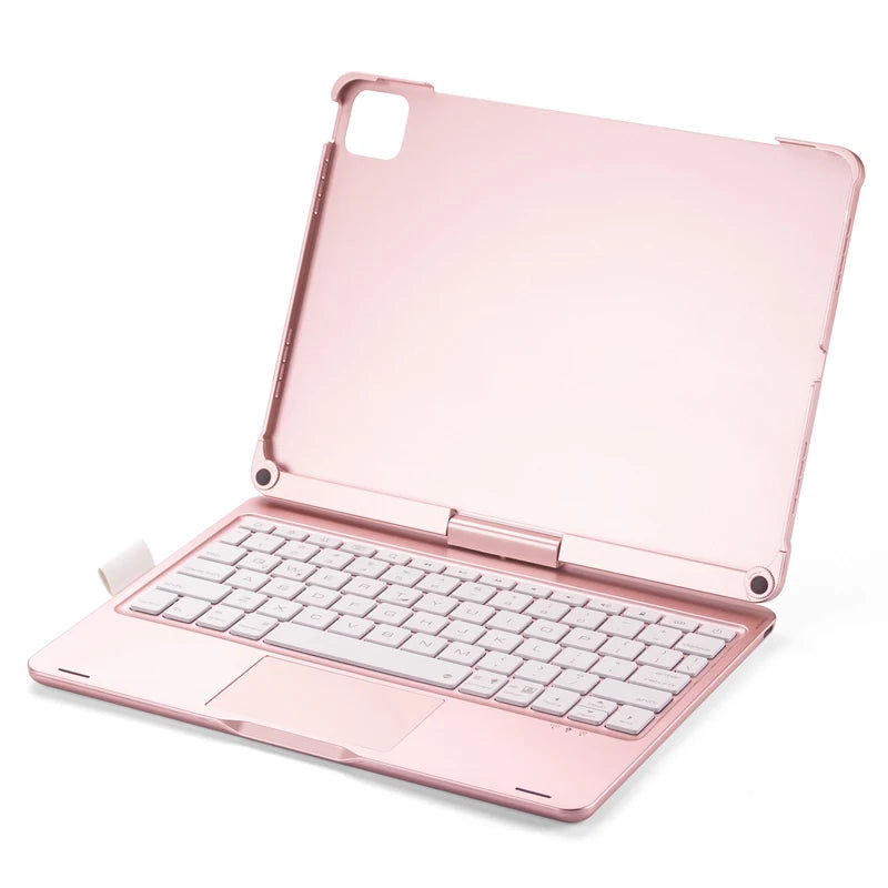 Bluetooth Magic Keyboard Case for iPad — Multi-Language (Arabic, Spanish, French, German) for iPad Pro 11 (2018–2022), Air 4/5, 10.9-inch