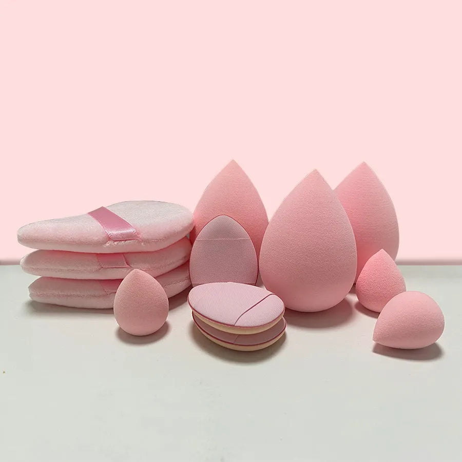12pcs Small, Medium, and Large Makeup Puff Set - Essential for Beginners, Combination Kit