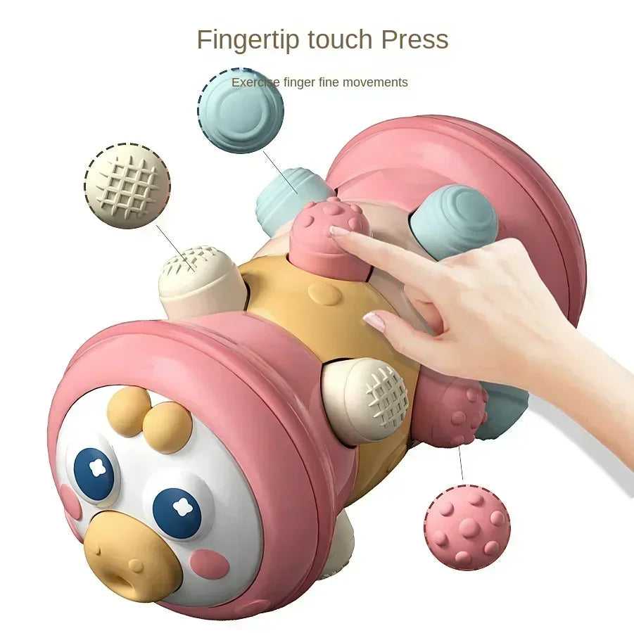 Baby Crawling Roller Toy - Montessori Tummy Time Activity Roller for Sensory Stimulation and Early Development, Ages 0–12 Months