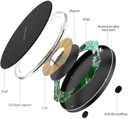 200W Fast Wireless Charger Pad — Induction Charging for iPhone 16/15/14/13/XS Max/Mini/X/XR & Samsung Xiaomi Huawei