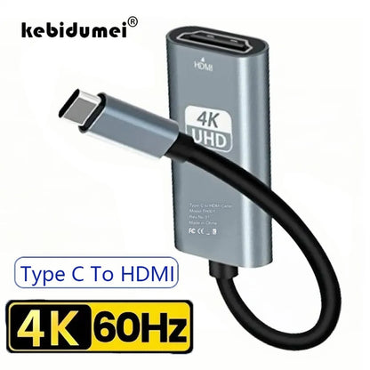 USB-C to HDMI Adapter - 4K 60Hz USB 3.1 HDTV Converter for iPhone 15, MacBook, iPad, Samsung, PC & Laptop