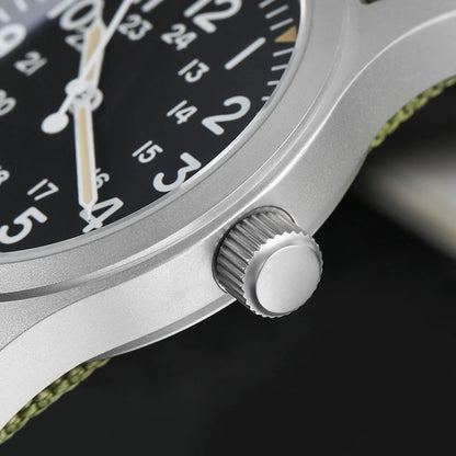 Militado ML05 Vintage Quartz Watch 38mm with VH31 Movement, Domed Sapphire Crystal, AR Coating & Luminous Dial