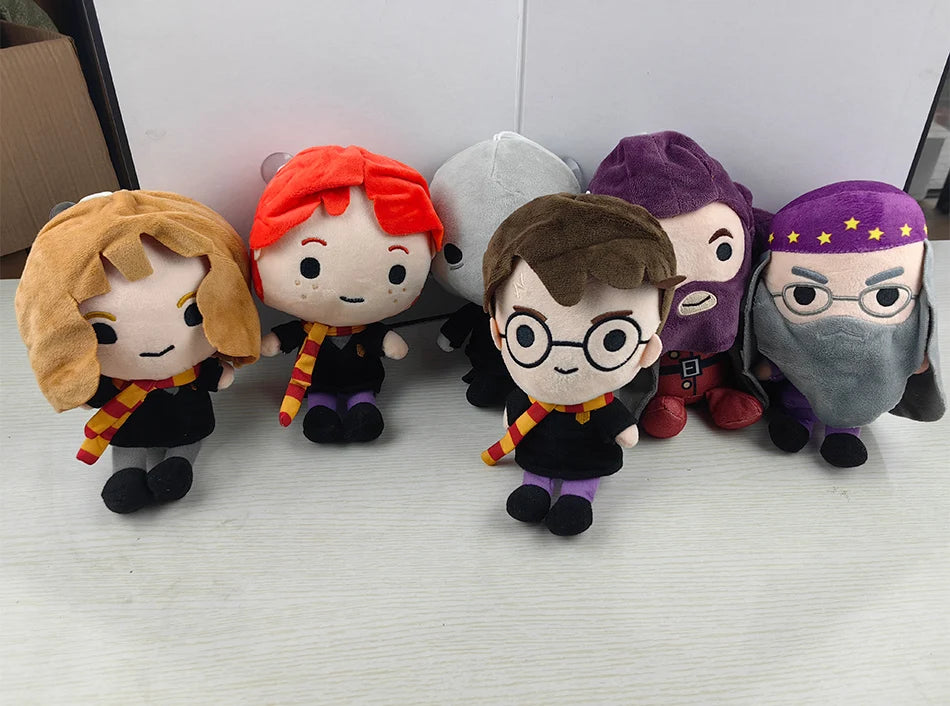 Harry Potter Hermione & Fantastic Beasts Plush Toy — Ron Movie Character Stuffed Doll with Scarf, Cute Birthday Gift