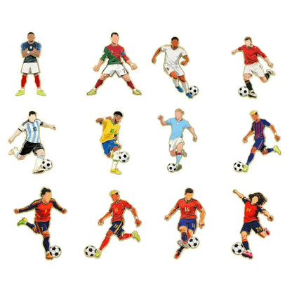 Football Player Enamel Brooch - Creative Sport Metal Lapel Pin Jewelry Gift