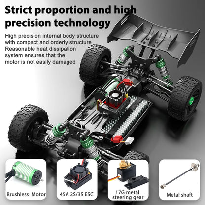 1:14 95KM/H Brushless RC Car – Professional 4WD Electric High-Speed Off-Road Drift Toy for Kids, VS WLtoys 144010