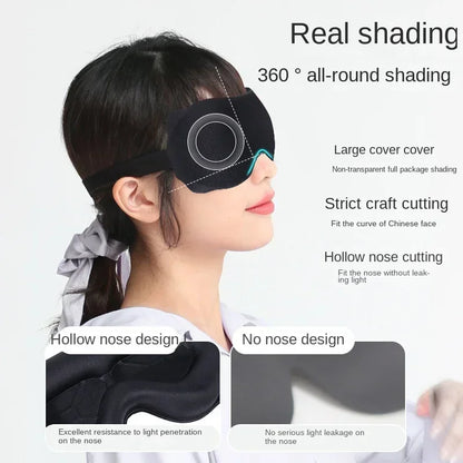 3D Sleep Mask for Eyes — Soft Travel Eye Shade, Light-Blocking Sleeping Aid, Breathable Night Eyepatch