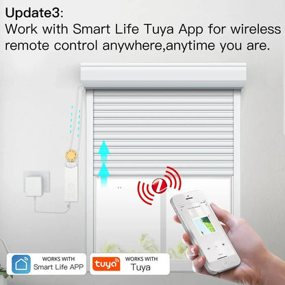 ZigBee Smart Roller Blind Motor - Tuya Smart Life App Drive Hub with Alexa & Google Home Voice Control