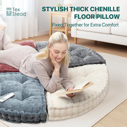 Triangular Reading Cushion - Removable Adjustable Floor Pillow & Portable Chair Support