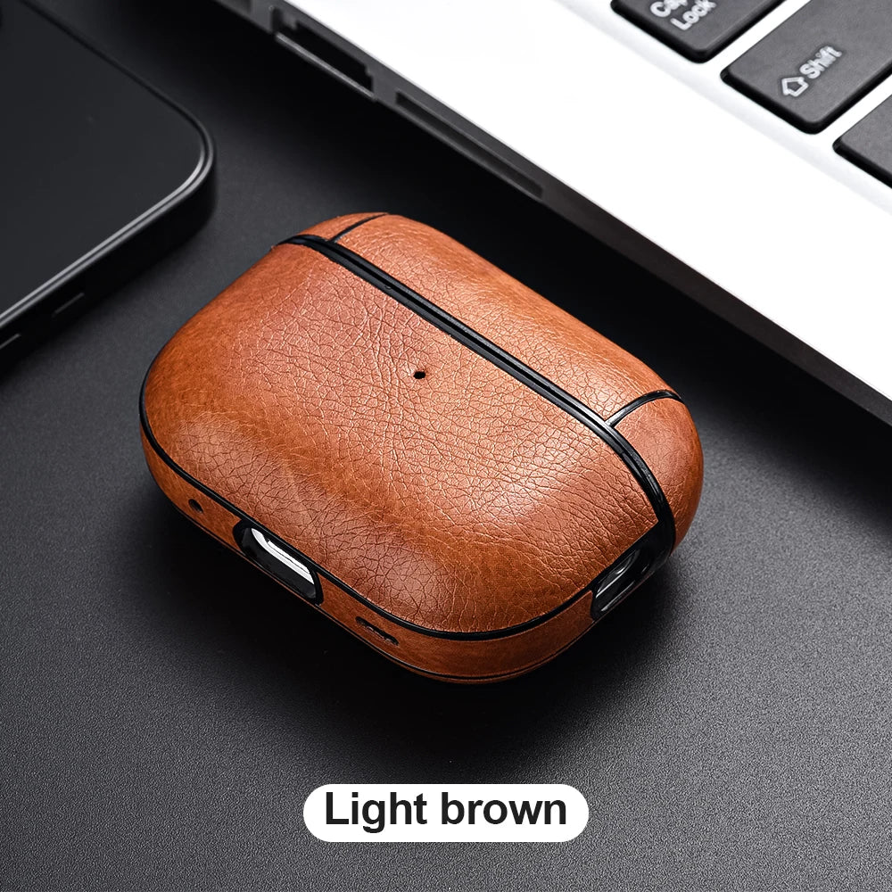 Leather Case for AirPods Pro 2 — Business Earphone Cover for Apple AirPods 3 & Pro 2nd Gen USB-C