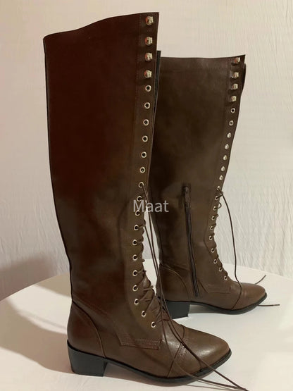 Medieval Knight Boots for Women – Viking Cosplay LARP Shoes, PU Leather Warrior Boots for Carnival, Party & Steampunk Costumes