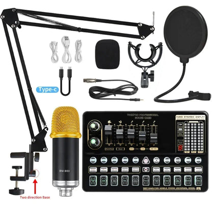 V10XPRO Computer & Mobile Live Stream Microphone Kit – Audio Studio Vocal Recording Equipment