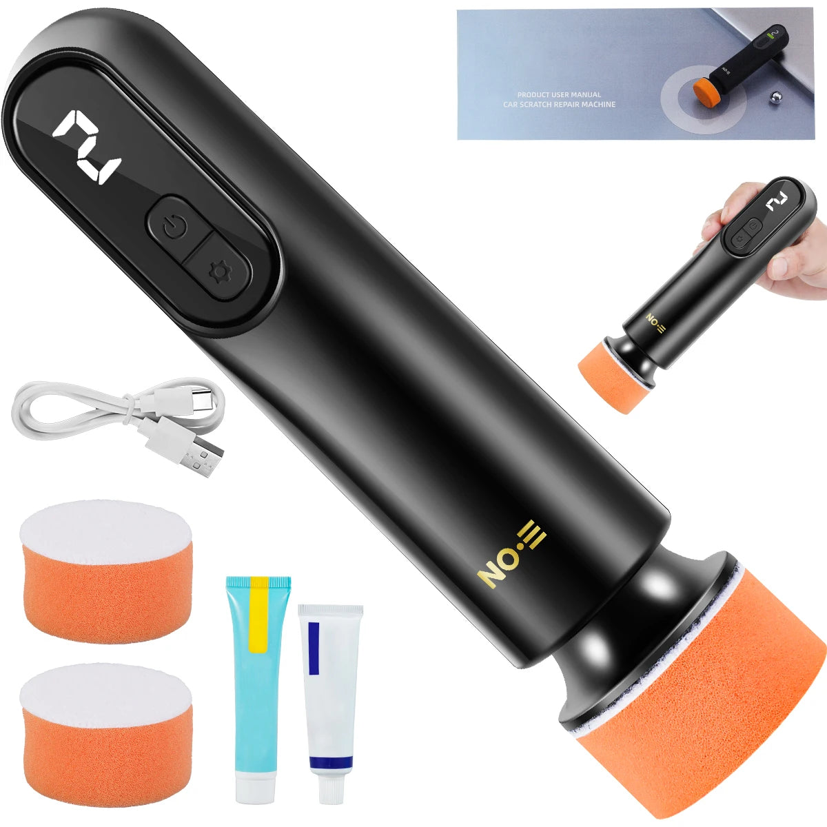 Handheld Wireless Car Polisher | Polishing & Waxing Machine Power Tool for Car Body Cleaning & Repair