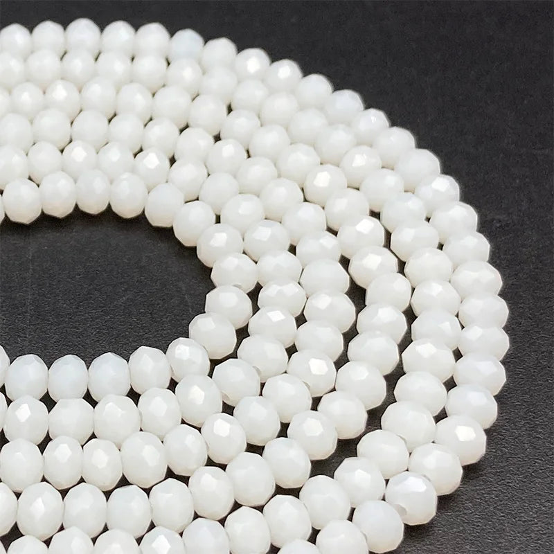 Faceted Crystal Glass Beads 2-8mm Loose Spacer Beads for DIY Jewelry Making Bracelets & Earrings