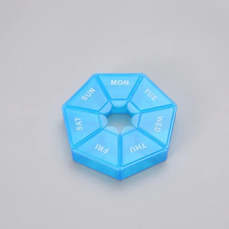 Mini Portable 7-Day Pill Organizer – Travel Vitamin & Medicine Storage Box for Tablets & Capsules