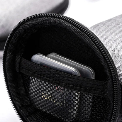 Portable Shockproof Headphone Case – Hard Shell Earphone Bag for Headset, Memory Card & USB Cable Storage