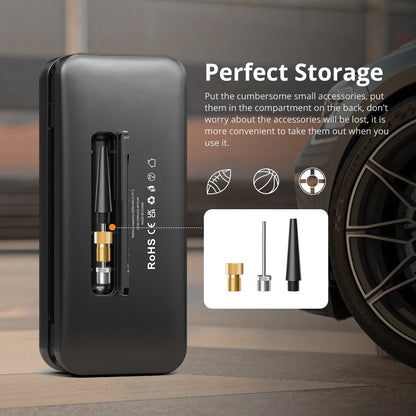 CARSUN Digital Cordless Tire Inflator – Rechargeable Portable Air Pump for Car, Motorcycle, Bicycle & Balls