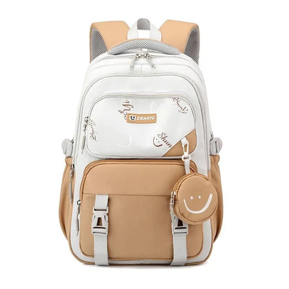 Girls Elementary School Backpack (Ages 7–12) – Primary Student Bookbag for Teens & Kids, Lightweight Shoulder School Bag